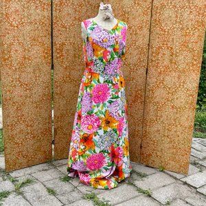 60s vintage wrap dress M
